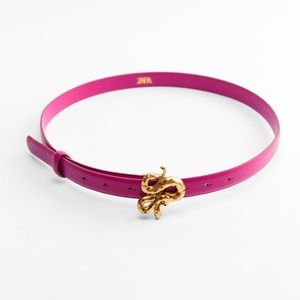 Zara snake buckle thin belt